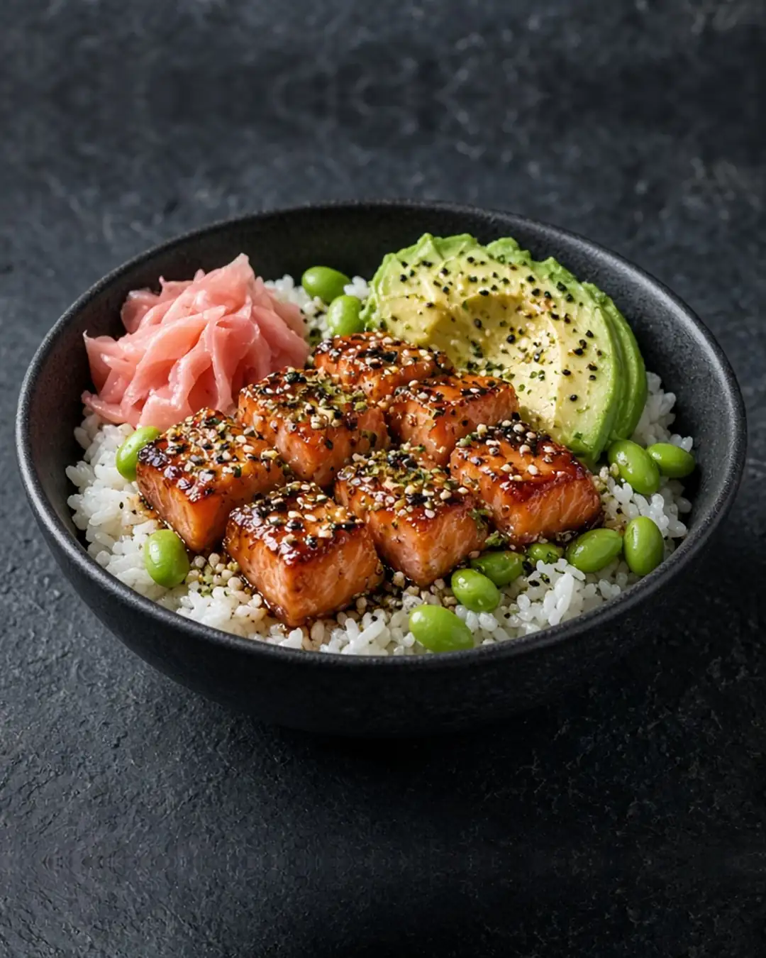 Teriyaki Salmon Poke Bowl, sample dish photo