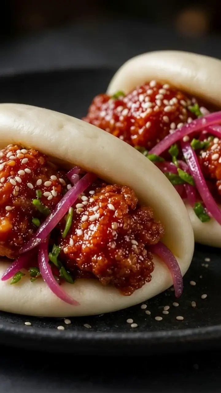 Korean Fried Cauliflower Bao on the Steam Alley guest menu